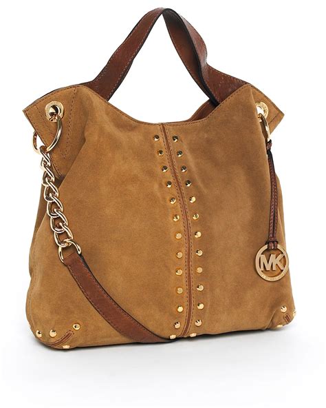 michael kors brown suede jacket|suede Michael Kors bag.